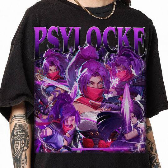 Psylocke MCU Rivals Unisex Bootleg 90s Shirt, Retro MCU Rivals Inspired Tee, Gaming Streetwear T-Shirt, MCU Rivals, Gamer Gift