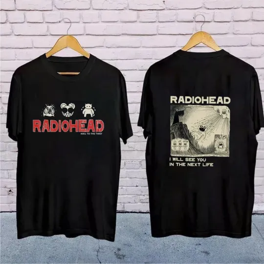 Radiohead Band T-Shirt – Two Sided Short Sleeve Retro Music Fan Tee