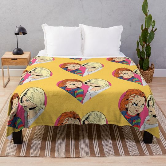 Chucky and Tiffany Throw Blanket
