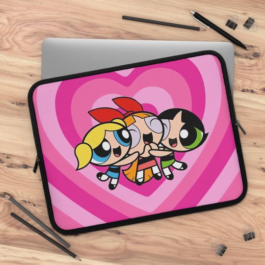 Laptop Sleeve for Girls Cute Cartoon Laptop Powerpuff Girls Aesthetic Gift