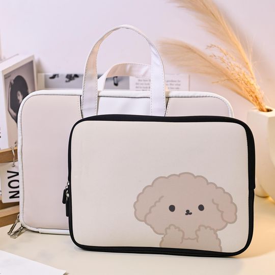 Cute Cartoon Bear Laptop Sleeve, Gift for Bear Fans