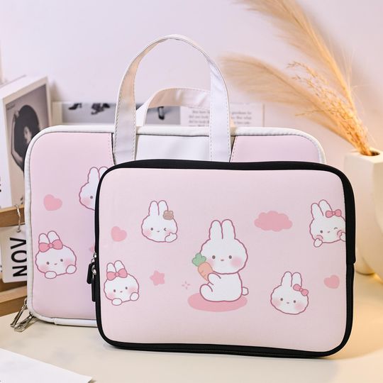 Cute Cartoon Rabbits Laptop Sleeve,Laptop Case,Leather Laptop Sleeve