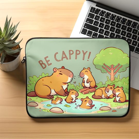 Capybara Laptop Sleeve Cute Macbook Pro Laptop Sleeve Funny Cute Capybaras Gift for Animal