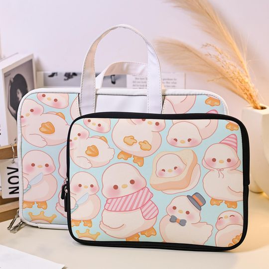 Cute Cartoon Ducks Laptop Sleeve,Laptop Case,Leather Laptop Sleeve