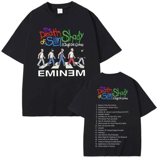 Eminem Rap T-Shirt Unisex Slim Shady Fan Tee Hip Hop Clothing