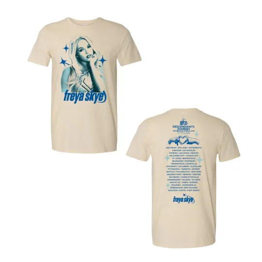 Descendants Zombies Tour 2025 T-Shirt Worlds Collide Freya Skye Cast Tee