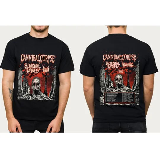 Cannibal Corpse North American Tour 2025 T-Shirt Concert Metal Fan Tee