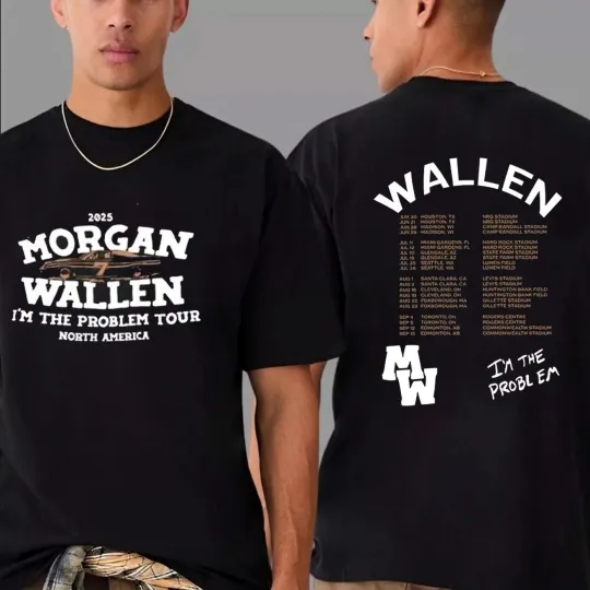 Wallen Western I’m The Problem North America Tour 2025 Reprint T-Shirt