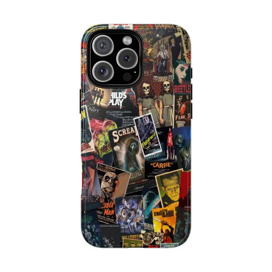 Halloween Horror Movie Phone Case, Scary Scream Terrifier iPhone Case, Vintage Halloween Phone Cover