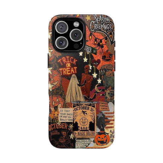 Halloween Horror Movie Phone Case, Scary Scream Terrifier Vintage Halloween iPhone Case