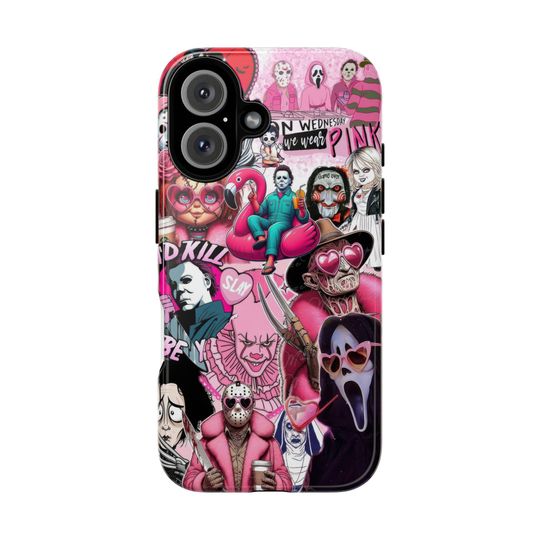 Halloween Horror Movie Phone Case, Scary Scream & Terrifier iPhone Case, Vintage Halloween Design