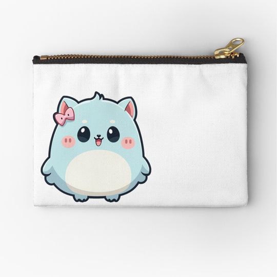 Funny Bunny  Zipper Pouch, Cute Bags Gift, Gift for Fan