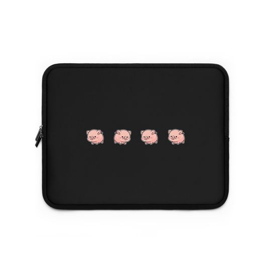 Pig Laptop Sleeve, Cute Pig Laptop Case, Pig Lover iPad Cover, Fun Pig Gift