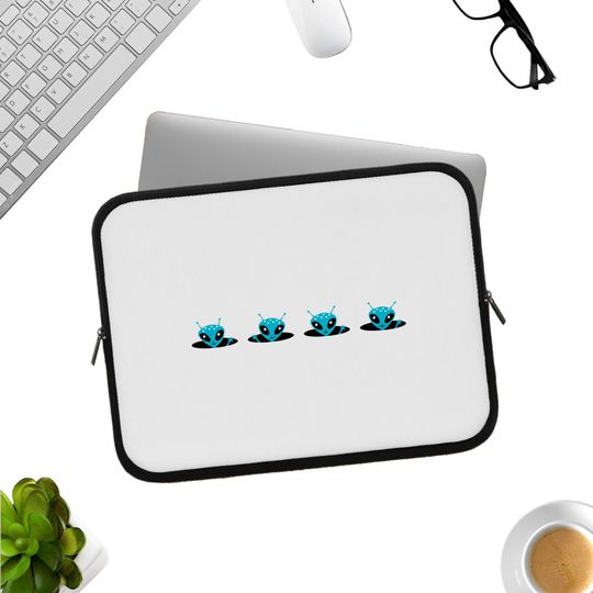 Alien Laptop & iPad Sleeve, Cute Alien Laptop Sleeve, Alien Lover Gift