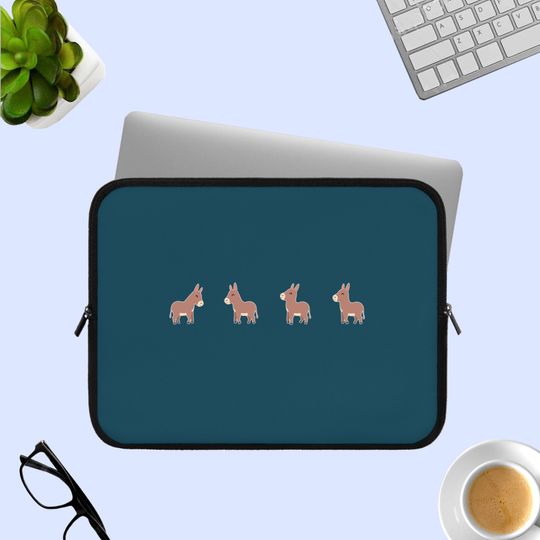Donkey Laptop Sleeve - Cute Donkey iPad Sleeve, Donkey Lover Gift, Laptop & Tablet Case