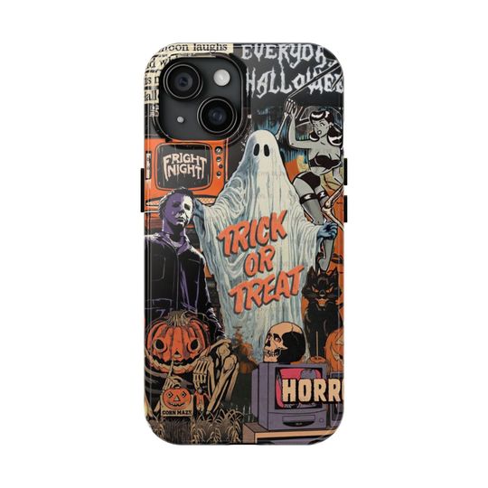 Halloween Horror Movie Phone Case, Scary Scream Terrifier iPhone Case, Vintage Halloween Phone Cover