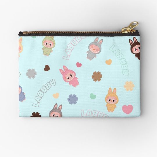Labubu Pattern V1 Zipper Pouch, Cute Bags Gift, Gift for Fan