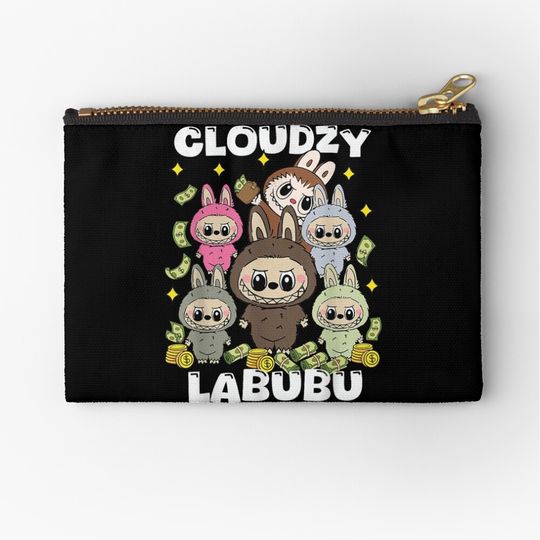 C.l.o.u.d.z.y LABUBU Cute Funny Halloween Zipper Pouch, Cute Bags Gift, Gift for Fan