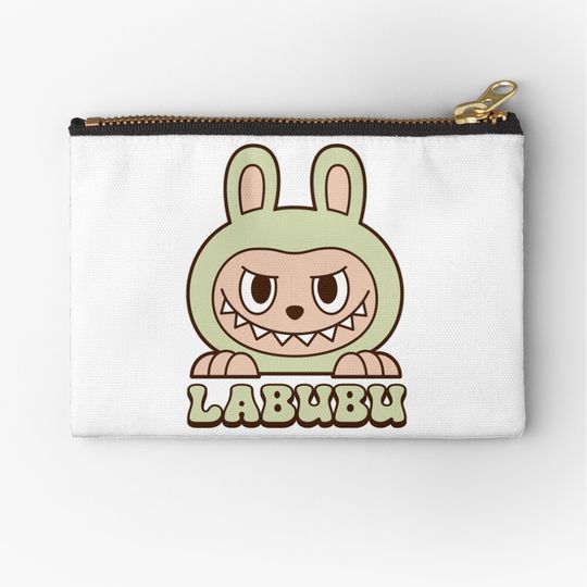 Labubu Green Grape Zipper Pouch, Cute Bags Gift, Gift for Fan