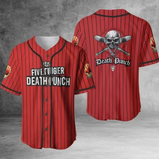 Hot "Five-Finger-Death-Punch" Rock Band Baseball Jersey