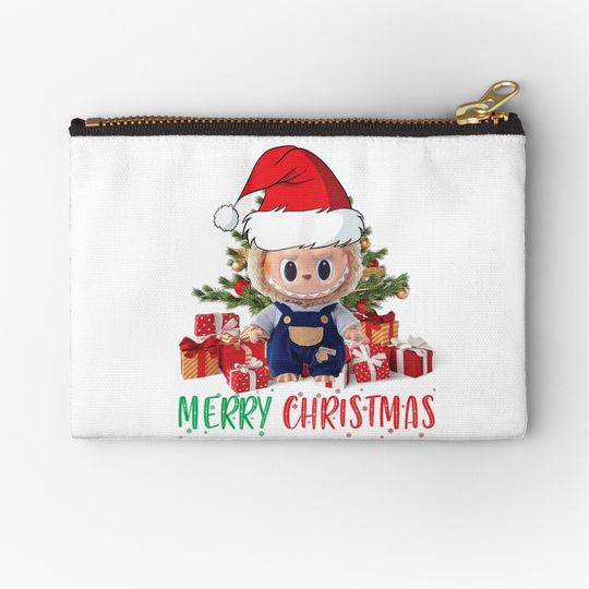 _ Labubu Lovers _ Labubu Merry Xmas  Zipper Pouch, Cute Bags Gift, Gift for Fan