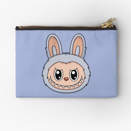 Labubu Seasalt Coconut Cute Character Zipper Pouch, Cute Bags Gift, Gift for Fan