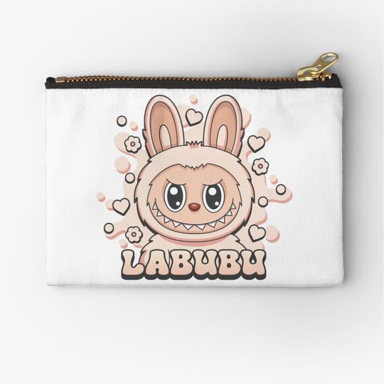 Labubu Soymilk Zipper Pouch, Cute Bags Gift, Gift for Fan