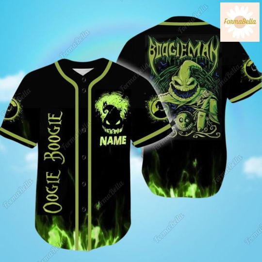 Halloween Oogie Boogie Baseball Jersey, Personalized Oogie Shirt, Nightmare Before Christmas, Halloween Movie Jersey Outfit, Horror Shirt