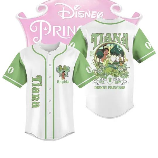 Princess And The Frog Baseball Jersey, Disney Tiana Jersey Shirt, Disney Family Trip Jersey, Princess Tiana Baseball Shirt Women