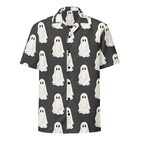 Ghost Shirt, Ghost Hawaiian Shirt, Halloween Hawaiian Shirt