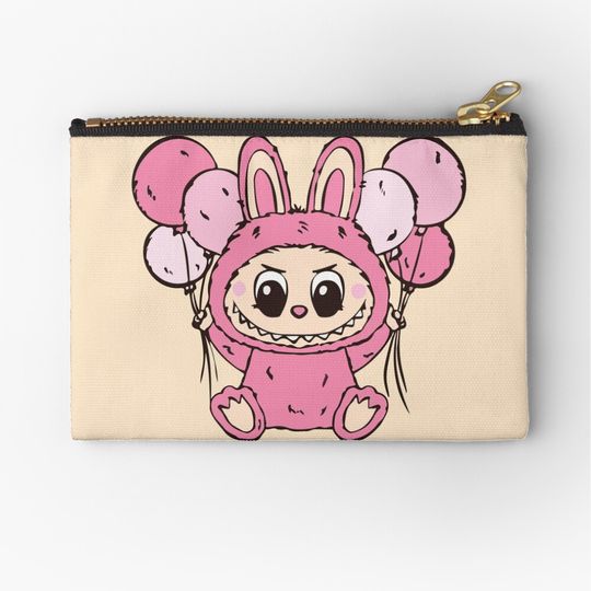 Cute Labubu Zipper Pouch, Cute Bags Gift, Gift for Fan