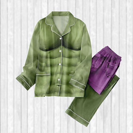 Hulk Cosplay Pajamas Set, The Incredible Hulk Holiday Pajamas, Marvel Fans Women Pajamas