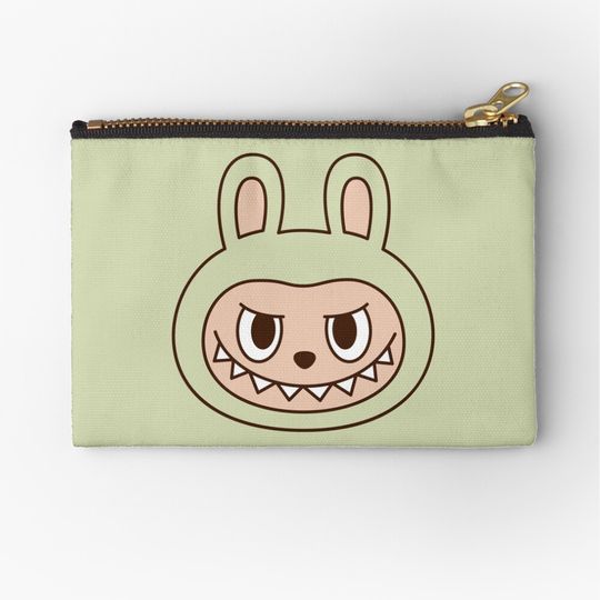 Labubu Green Grape Zipper Pouch, Cute Bags Gift, Gift for Fan
