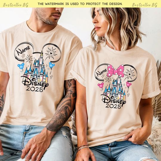 Disney Trip 2025 Family T-Shirt, Disneyland Family Vacation Shirt, Disney Couple T-Shirt
