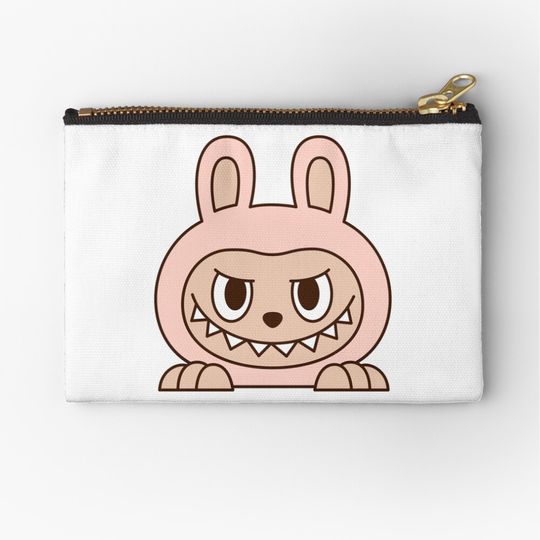Labubu Lychee Berry Peeker Cute Character Zipper Pouch, Cute Bags Gift, Gift for Fan