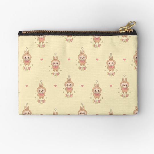 Labubu Pattern - THE MONSTERS Tasty Macarons Vinyl Face - Popmart Zipper Pouch