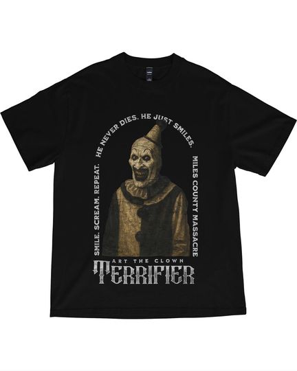 Terrifier Halloween T-Shirt, Smile Scream T-Shirt, Halloween Horror Movie T-Shirt