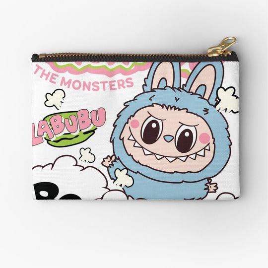 Exciting Macaron The Monsters Labubu Zipper Pouch, Cute Bags Gift, Gift for Fan