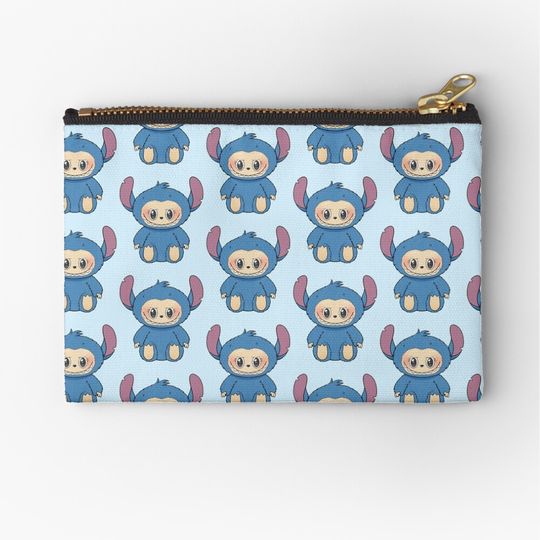 Stitch x Labubu Zipper Pouch, Cute Bags Gift, Gift for Fan
