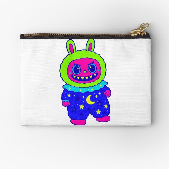 Labubu stickers Zipper Pouch, Cute Bags Gift, Gift for Fan