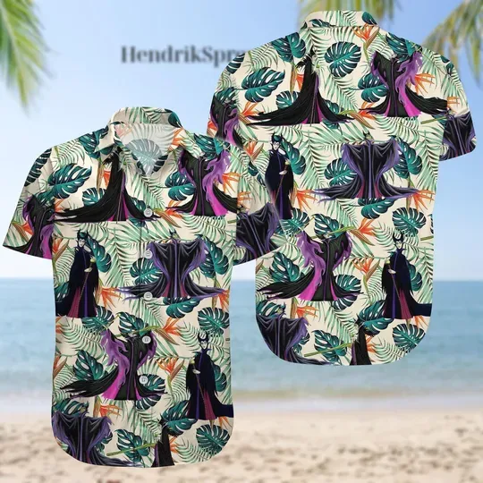 Maleficent Hawaiian Shirt, Maleficent Beach Shorts, Sleeping Beauty Shirt, Maleficent Vacation Shirt