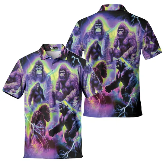 Bigfoot Golf Polo Shirts For Men