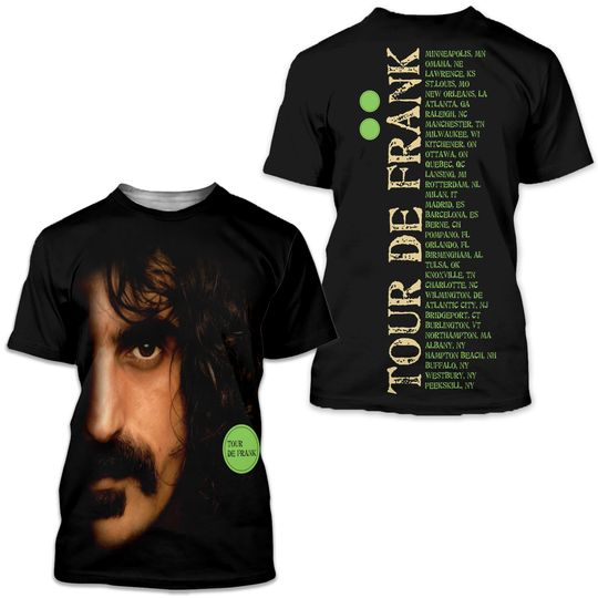 Tour De Frank 2006 Frank Zappa Singer 3D AOP T Shirt Uniex S-5XL E1573