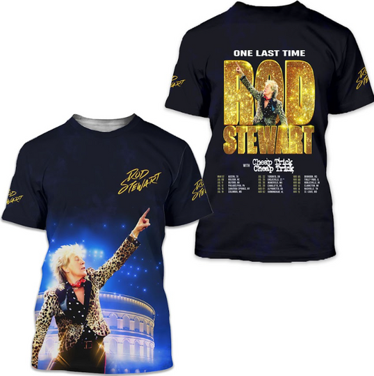 Rod Stewart In Concert Tour 2025 3D T-Shirt
