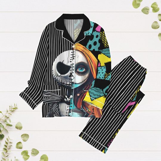 Jack Skellington And Sally Pajamas Set, Jack Skellington Pjs