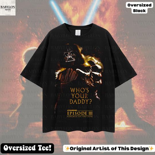 Oversized Anakin Darth Vader Revenge of the Sith T-Shirt Star Wars Darth Vader Tee