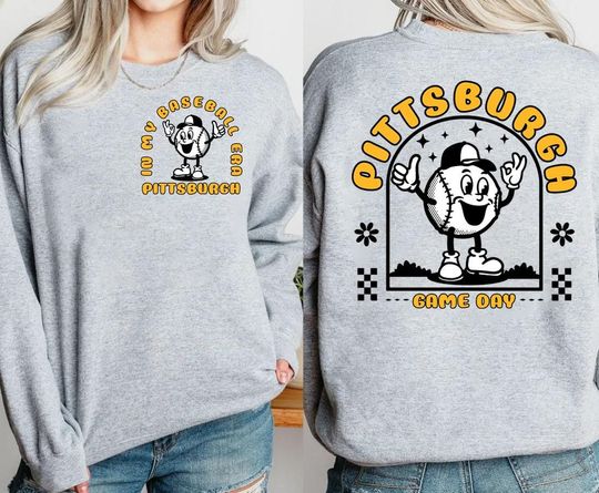 Vintage Pittsburgh Baseball Era Sweatshirt, Pittsburgh Baseball Gameday, In My Baseball Era Cute Sweatshirt, Baseball Fan Gift