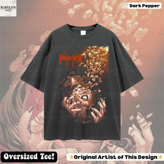 Oversized Scarlet Witch Comic T-Shirt Wanda Maximoff Wandavision Marvel Comics Gift