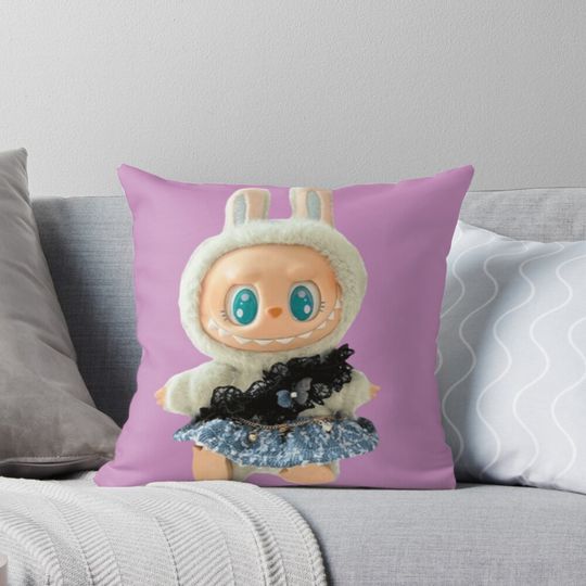 Cute Labubu Doll Pillow, Cute Labubu Pillows Gift, Gift for Fan