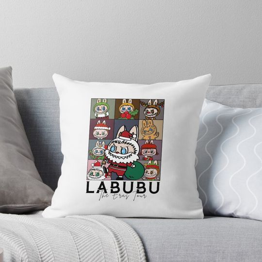 Labubu Cute Christmas Pillow, Cute Labubu Pillows Gift, Gift for Fan